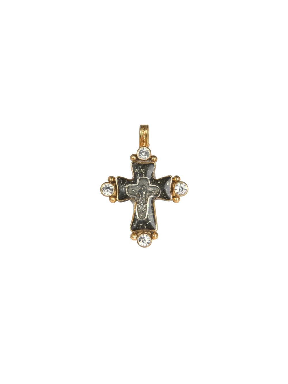 VIRGINS SAINTS & ANGELS VSA Maria Cross Medallion in Gold